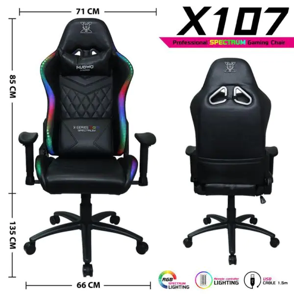 เก้าอี้เกมมิ่ง Nubwo Gaming Chair รุ่น X107+ (Gms)